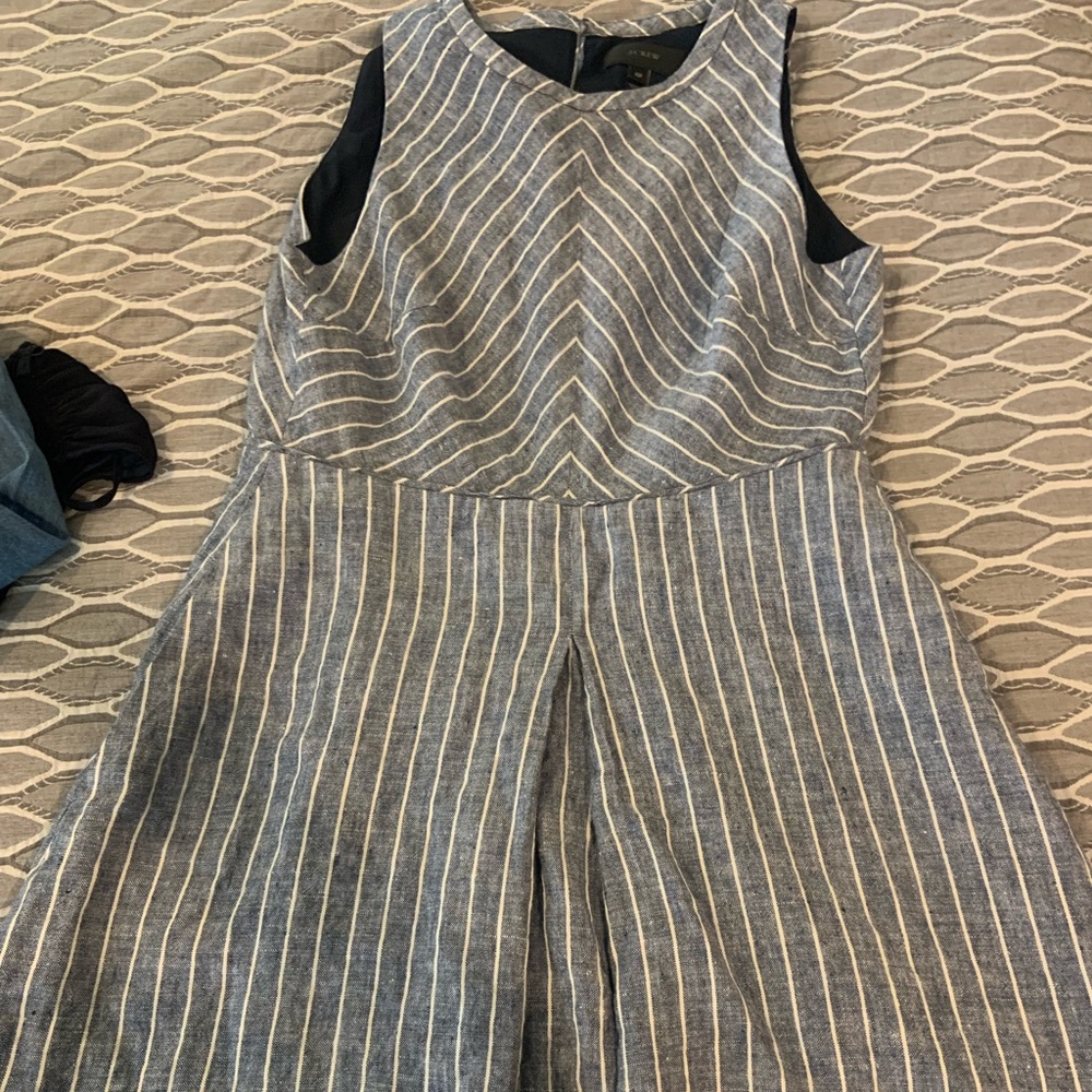 J Crew Denim Striped Dress 10P